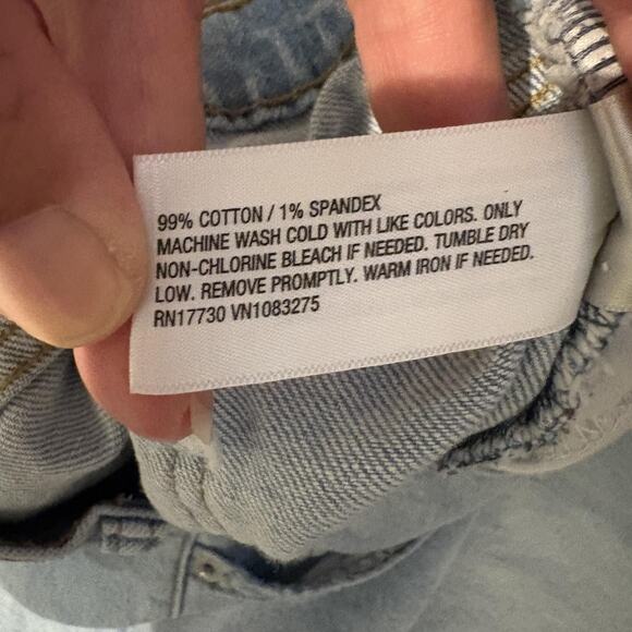 Light Wash Loose Jeans Womens 14 Blue Regular High Rise 90s Straight Denim Relax - Picture 11 of 13